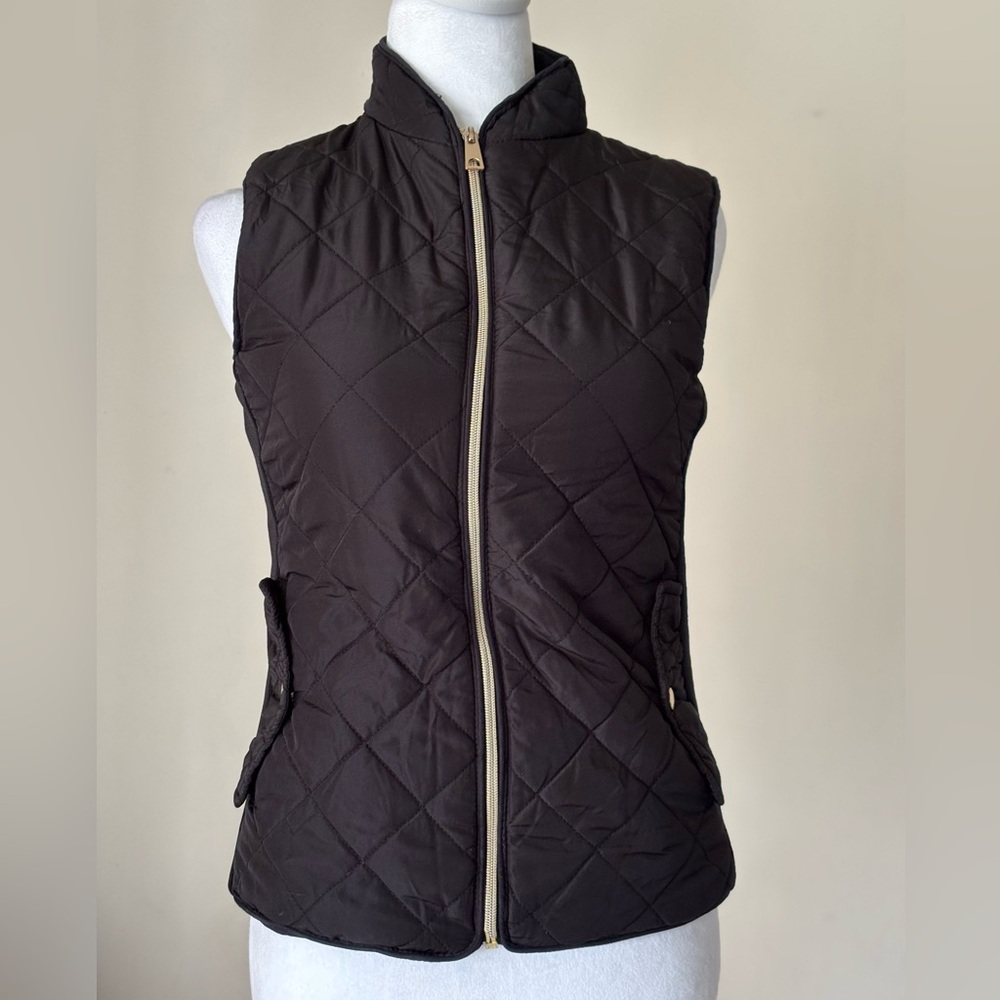 BHJ Women's Quilted Black Vest